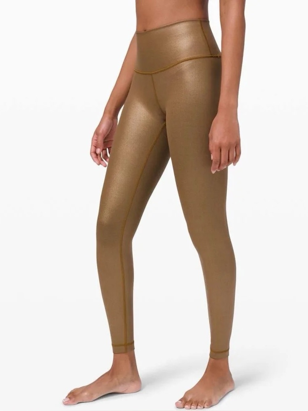 lululemon athletica Metallic Bronze High-Rise Leggings